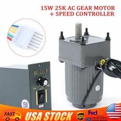 110V 54RPM Gear Box Motor 25K High Torque Reversible Variable Speed Controller
