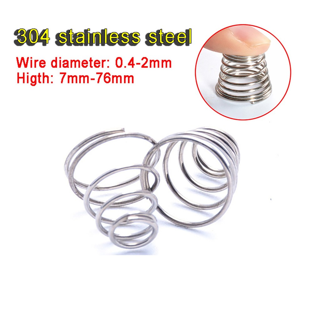 0.4-2mm Wire Dia 304 Stainless Steel Conical Cone Compression Spring Springs