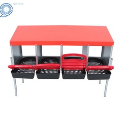 4 Holes Chicken Nesting Boxes Coop Metal Chicken Egg Laying Box With Lid Cover
