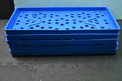 Lot of 5 Kimberly Clark Daisy Design Transport Trays | 22 x 12 x 1.5