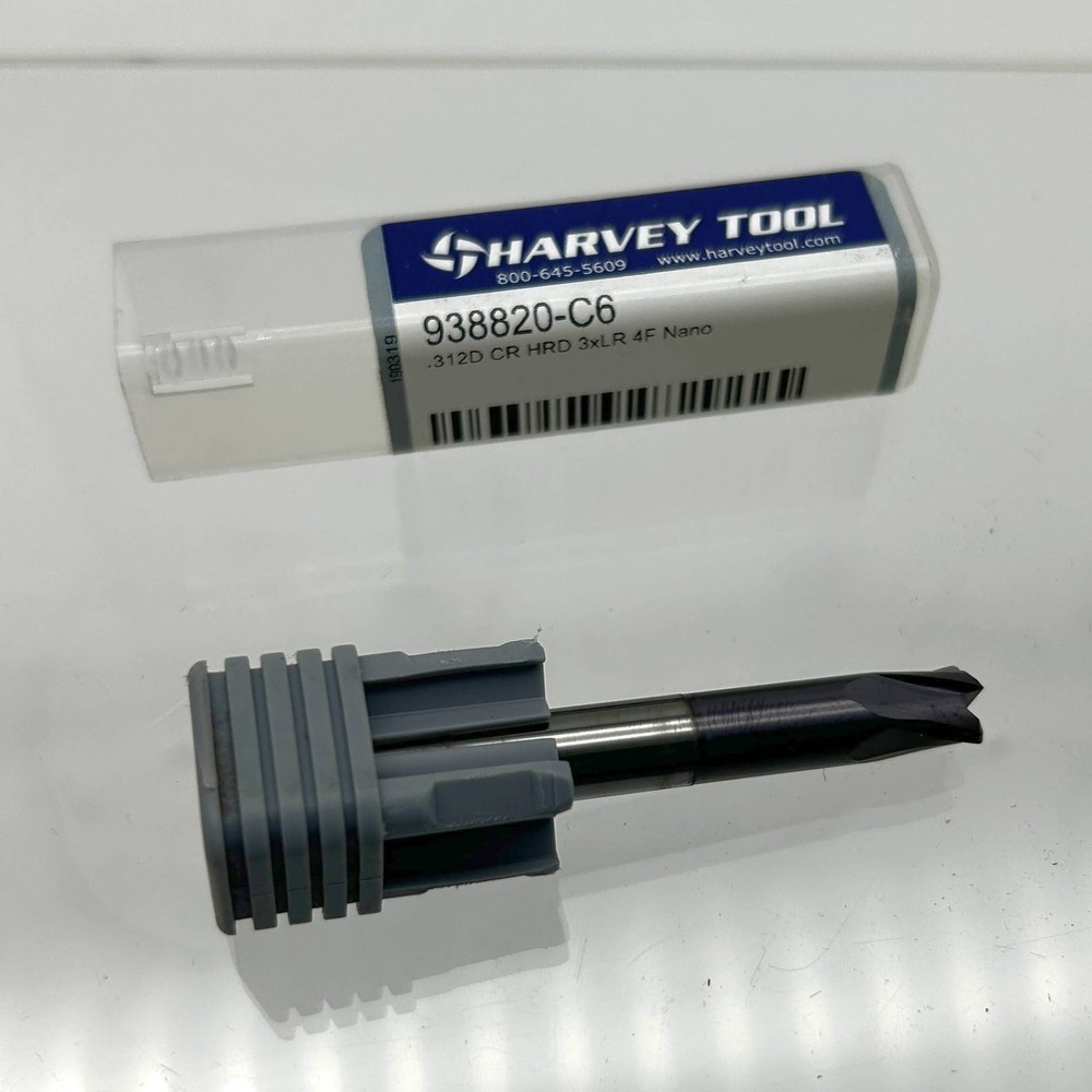 Harvey Tool 938820-C6 End Mill .312 Diameter 2.50 OAL Corner Radius Hard Mill 3X