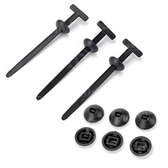 100x Universal Automotive Zip Tie Fastener Clips T-Style Car Wire Management
