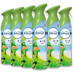 Febreze Air Mist Air Freshener Spray Odor Fighting Room Spray Gain 6 Pack