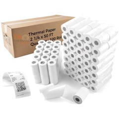 100 POS Receipt Paper Rolls 2 1/4″ x 50′ – Retail Business