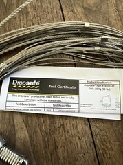 Dropsafe Net Model: 8500327 25KG (55LBS) for Overhead Fixtures With RFID Tag