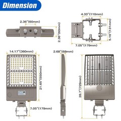 Commercial Led Parking Lot Area Lighting 320W 48000LM Street Shoebox Lights IP65