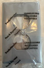 3x Pass & Seymour TP8-GRY Gray Outlet Wall Plate 1-Gang Duplex TradeMaster