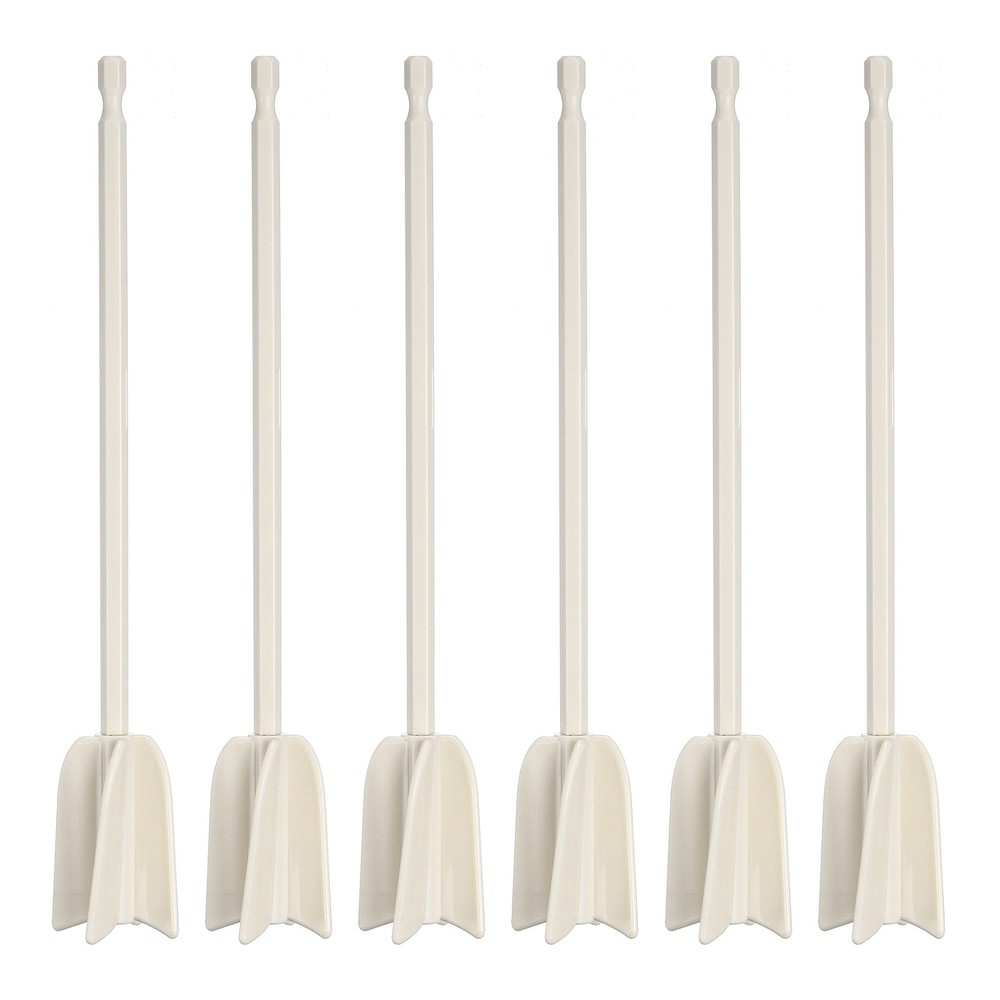 6Pcs 8.7″ ABS Plastic Silicone Resin Mixer Paddle White