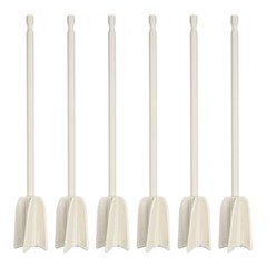 6Pcs 8.7″ ABS Plastic Silicone Resin Mixer Paddle White