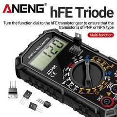 Digital Multimeter LCD Voltmeter Ammeter Ohmmeter Volt AC DC Tester Leads Meter