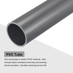 Rigid Round Pipe 34.2mm ID 38mm OD 350mm Light Grey High Impact