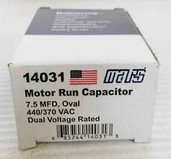 Mars 14031 Motor Run Capacitor 7.5MFD Oval 440/370VAC Dual Voltage Rated (2)