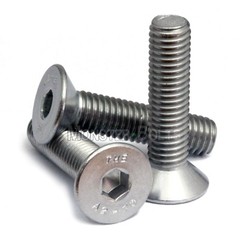 M3 Stainless Steel Flat Head Socket Cap Screws A2, Metric DIN 7991 0.50 Coarse