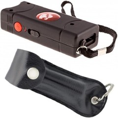 Combo Gift Set Stun Gun Flashlight + Pepper Spray Black Case Self Defense Set