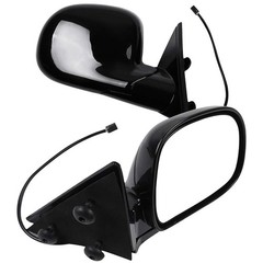 Pair Black Smooth Glass Side Mirrors 1994-1997 Chevy S10 Manual Fold Non-Heated