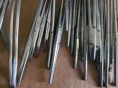 Lot of 200+ Assorted Tissue Forceps Straight, curved, tissue and scissors..
