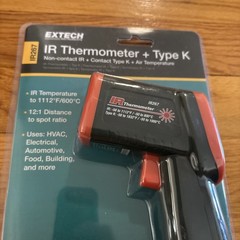 Extech IR267 Infrared Thermometer + Type K Contact Probe Non-Contact HVAC NEW