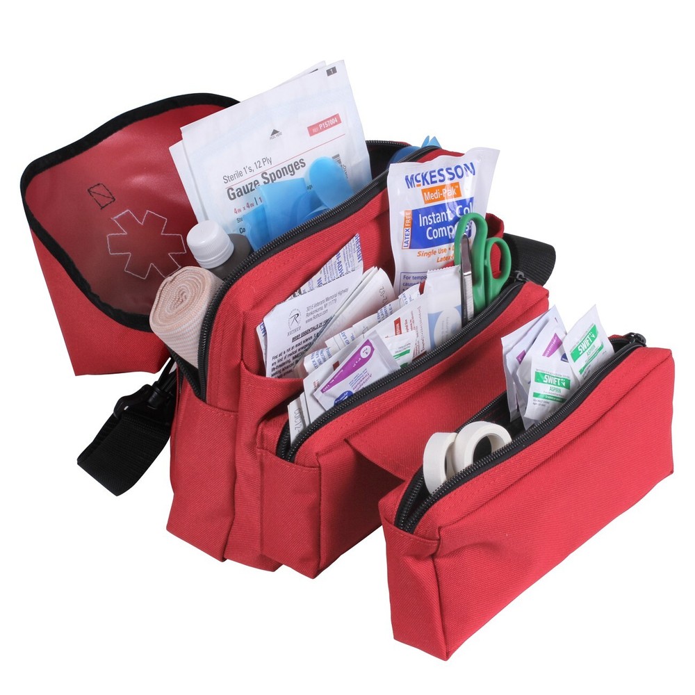 Rothco Red EMS Medical Field Bag – EMS/EMT Shoulder Bag With Star Of Life Emblem