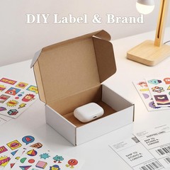 7X5X2 Shipping Boxes Set of 30, 7X5X2 White Corrugated Cardboard Box for Pack…