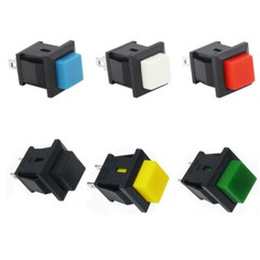 100 x Push Button Switch Momentary Square NO Power OFF – ON 2 Pins Snap-in PCB