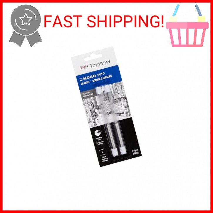 Tombow 57316 MONO Zero Eraser Refills, Round 2.3mm, 2-Pack