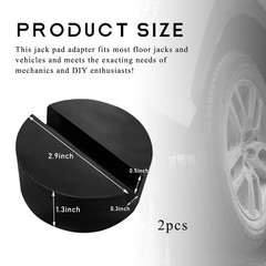 SHMZK 2 PCS Jack Pads, Heavy Duty Rubber Slotted Pinch Weld Side Frame Black
