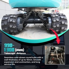 FREE SHIP 2.5Ton Mini Excavator KUBOTA D902 Diesel Side Swing Expand Track Pilot