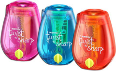 Pencil Sharpener One Assorted Color Twist-N-Sharp School Office Home
