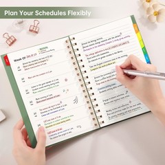 Undated Planner, Weekly and Monthly Calendar, 53 Weeks and 12 Months, A5 (6.3…