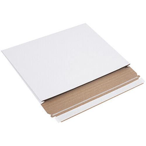 12.5 x 9.5 x 1 Inch, Stay Flat Mailers, White Gusseted Envelopes, (Pack of 100)