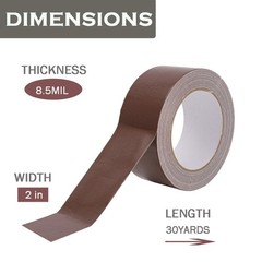 Zo.Yehaa Duct Tape Dark Brown 2 Inches x 30 Yards, No Residue, Waterproof, Te…