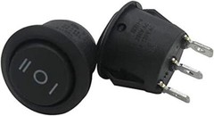 5pcs Snap-in Round Momentary Rocker Switch Toggle Power SPDT ON-Off-ON