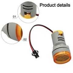 AC Voltage Current Monitor Meters with LED Display Pack of Three Units
