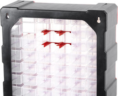 Small Parts Organizer for Hardware & Screws | 60 Removable Bins with Dividers |