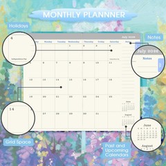 Pocket Planner 2026-2027 – Calendar 2026-2027, A6: Oil Painting, Green