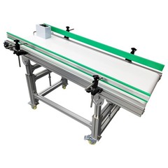 59×19.7in PU Belt Conveyor Machine Food Inclined Conveyor110V 120W Highly Adjust