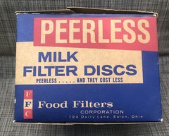 Peerless Milk Filter Discs 6 1/2″ One Hundred Count Box vintage Disks