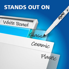EXPO Low Odor Dry Erase Markers Ultra-Fine Tip Assorted Colors 8 Count