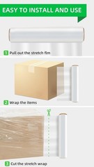 Rollo de film estirable – Resistente, industrial, 18 pulgadas, 1500 pies