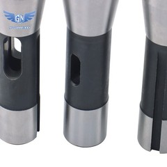 Versatile 3 Piece Set Contains R8 Shank to Morse Taper #’s 1-3 (MT1, MT2, & MT3)