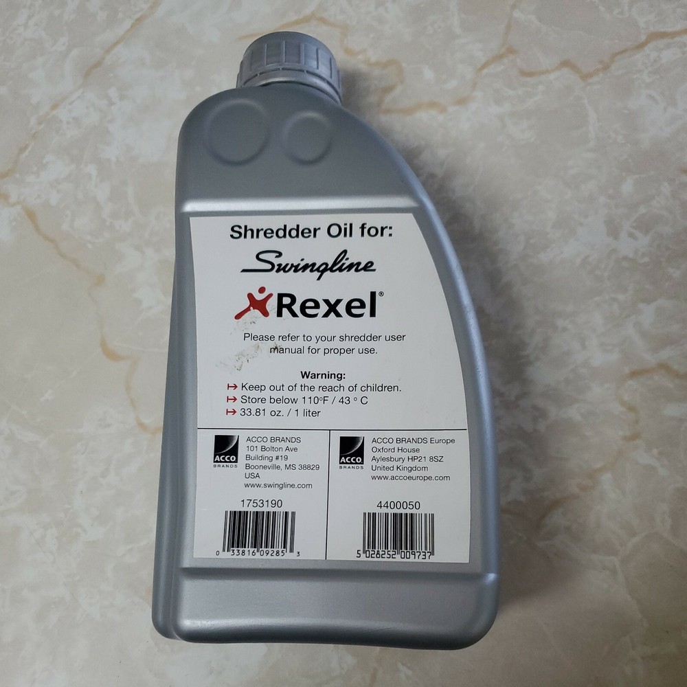 Shredder Oil for Swingline Revel Acco Brands 33.81 oz Sealed