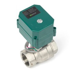 U.S. Solid Motorized Ball Valve 1-1/4 inch Stainless Steel 9-24V AC/DC