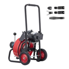 VEVOR Drain Cleaner Machine Electric Drain Auger 100 FT x 1/2 In Auto Feed