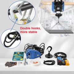 1600W Electric Hoist 1100lbs Portable Crane Winch with Remote Control 29m Lift