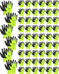PU Coated Gloves Bulk, Reusable Rubber Safety Gloves for Men Women Work Warehous