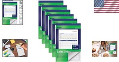Sales Order Books 6-Pack Carbonless 2-Part 5-7/16 x 8-7/16 in Business Use