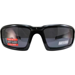 Birdz Eyewear Osprey Foam Padded Motorcycle Sunglasses Black Frame Smoke Lens