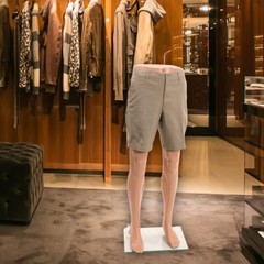 Male Plastic Mannequin Leg Form 46″ High Base Flesh Tone Man Legs Pants Shorts