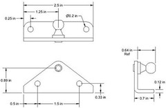 Angled Lift Support Bracket Inside Mount – Zinc Plated 10 Gauge Steel – 10mm …