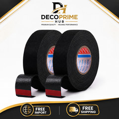 2 Roll 15mm Automotive Wire Harness Cloth Tape Heat Resistant Noise Dampening